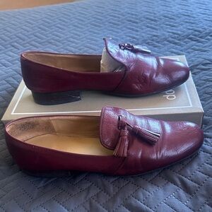 Nine West Burgundy Tassel Loafers